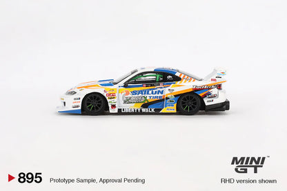NISSAN LB-SUPER SILHOUETTE S15 SILVIA - #555 2023 FORMULA DRIFT JAPAN - MINI GT 1:64