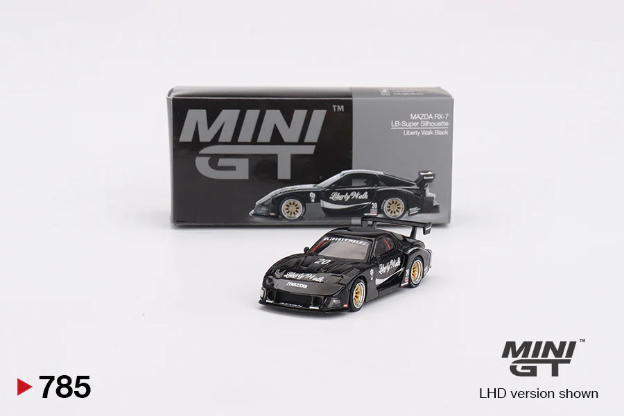 MAZDA RX-7 LB-SUPER SILHOUETTE LIBERTY WALK BLACK MINI GT