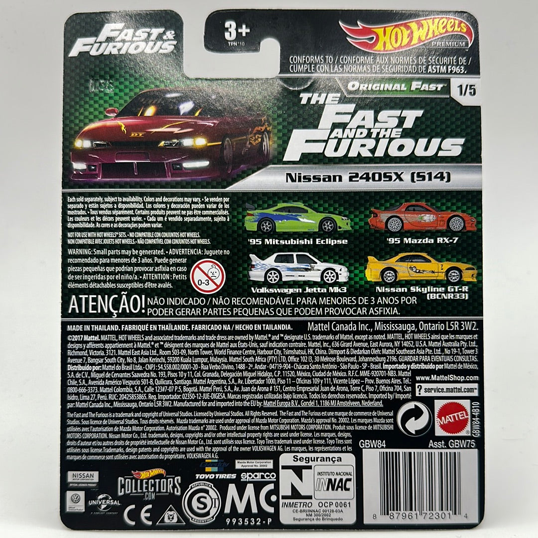 Nissan 240SX (S14) Fast & Furious ORIGINAL FAST 1/5 Hotwheels