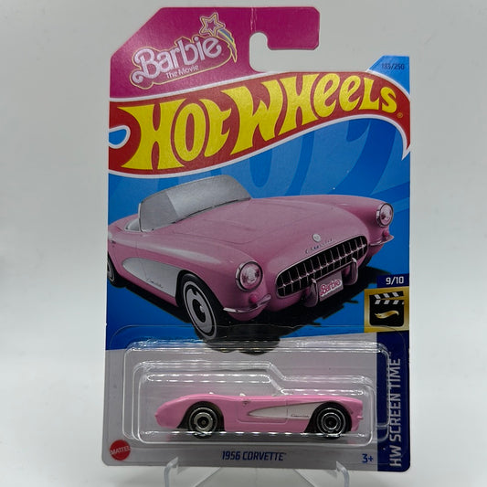 1956 Corvette Barbie The Movie (HW Screen Time) 9/10 Hotwheels Mainline 183/250