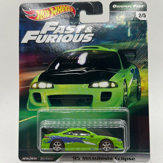 ‘95 Mitsubishi Eclipse - Fast & Furious - ORIGINAL FAST 2/5 Hotwheels Premium