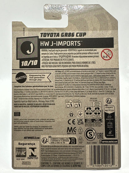 Toyota GR86 Cup HW J-imports 10/10 Hotwheels Mainline 203/250