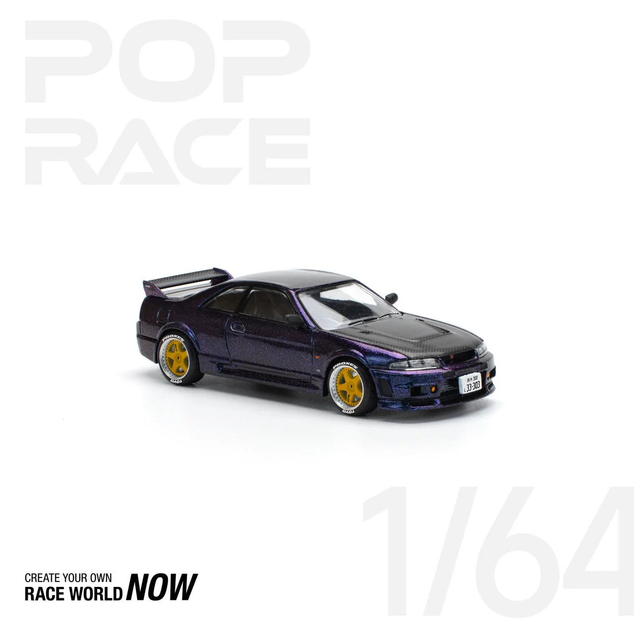 Nissan GT-R R33 NISMO - MIDNIGHT PURPLE Pop Race 1:64