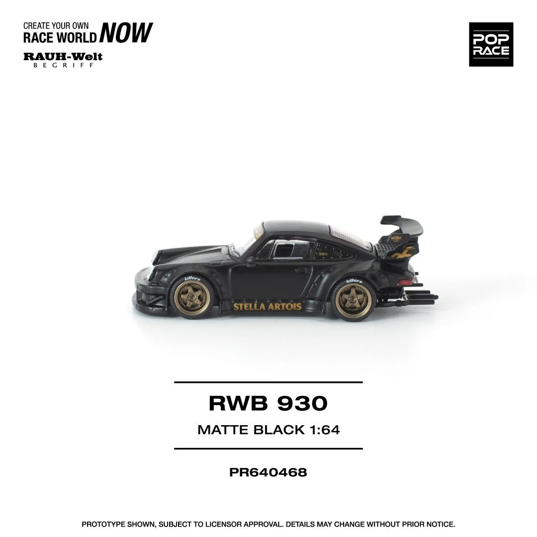 (Pre-Order) RWB Porsche 930 Matte Black “Stella Artois”