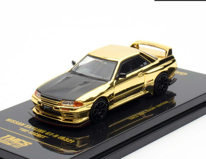 Nissan Skyline GT-R (R32) "Top Secret" Chrome Gold TMCS 2025 Exclusive - INNO64 1:64
