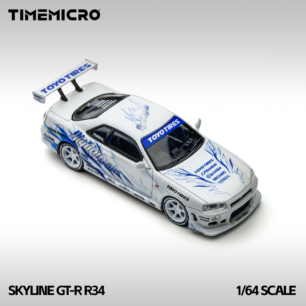 Nissan GTR R34 Skyline - Drift Spec w/ Toyo Tires 1:64 Scale