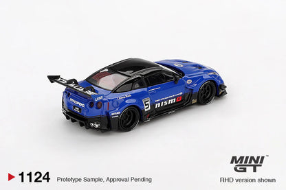 NISSAN 35GT-RR VER.12 LB-SILHOUETTE WORKS GT (BLUE) MINI GT 1:64