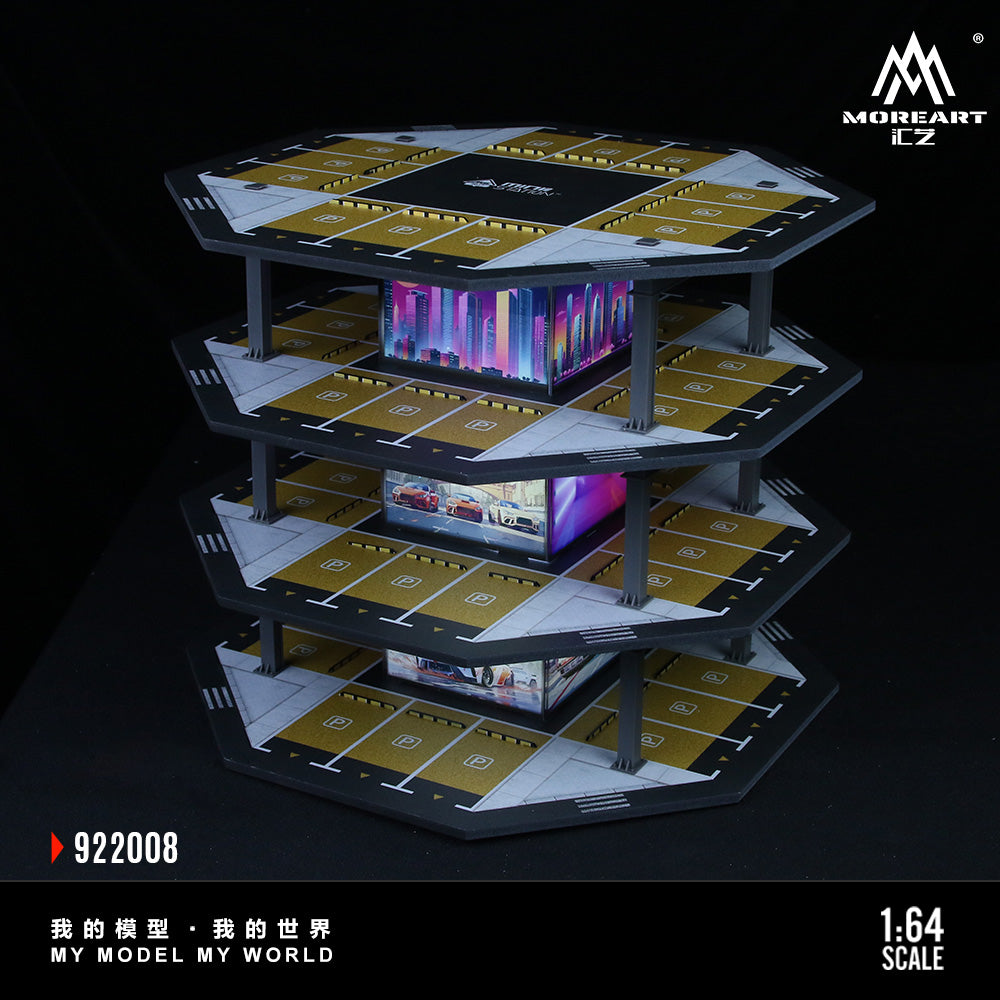 Octagonal Building Parking Lot 02 Simulation Model - Morearts 1:64