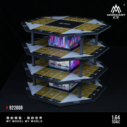 Octagonal Building Parking Lot 02 Simulation Model - Morearts 1:64