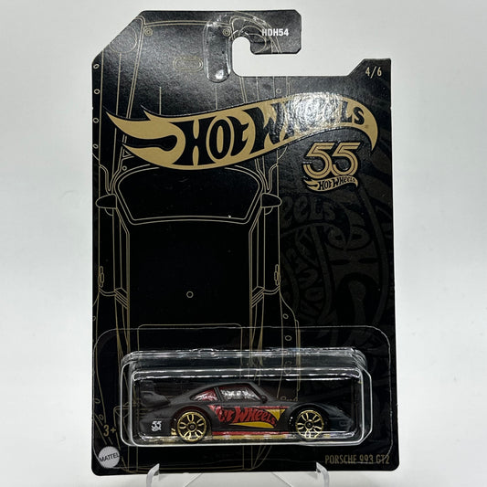 Porsche 993 GT2 - 55th Anniversary 4/6 Hotwheels Mainline Black and Gold