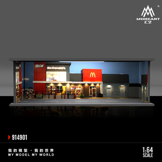 McDonald’s Diorama - Stackable Version Morearts 1:64 w/LED LIGHTS