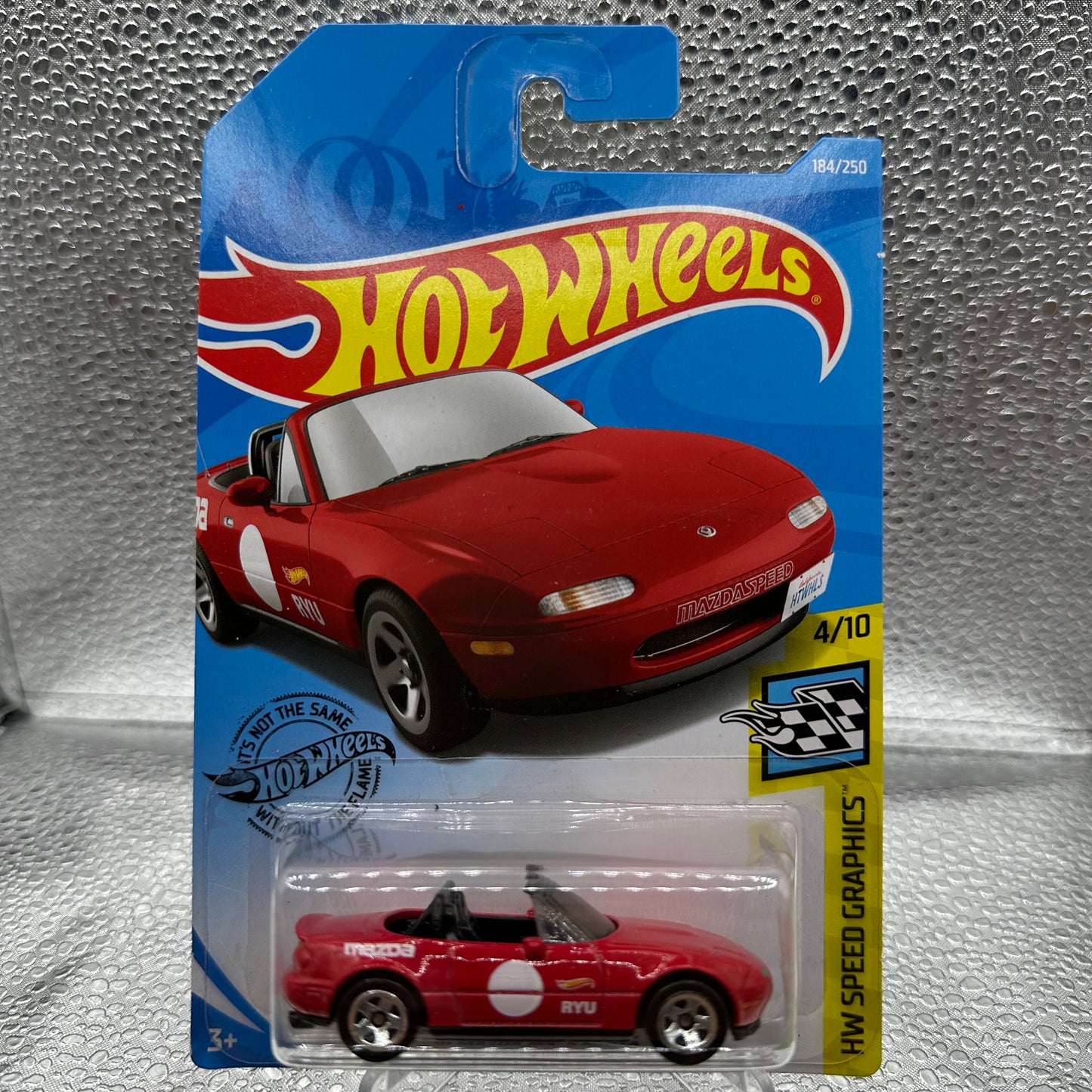 ‘91 Mazda MX-5 Miata Hw Speed Graphics 4/10 Hotwheels Mainline 184/250