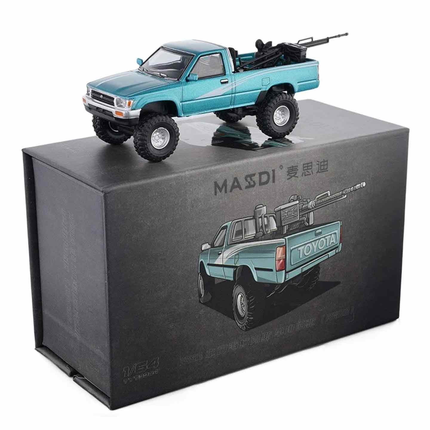 1995 Toyota Hilux(RN80) Blue - MASDI 1:64
