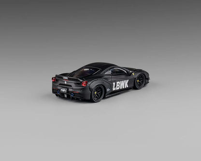 LBWK FERRARI 488 WIDEBODY INDONESIA EXCLUSIVE – MATTED BLACK WITH CARBON – LIMITED EDITION - CM MODEL 1:64