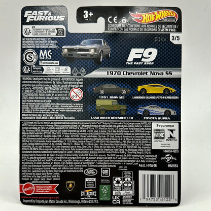 1970 Chevrolet Nova SS F9 the Fast Saga 3/5 Hotwheels Premium 1:64