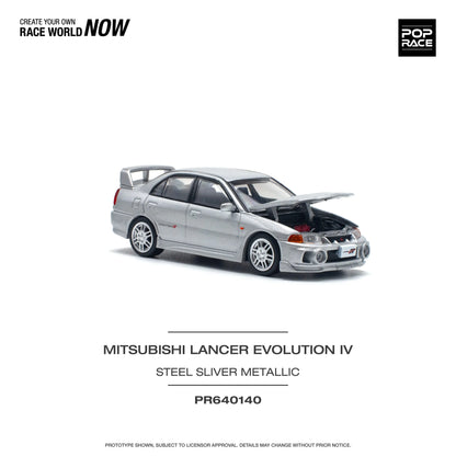 Mitsubishi Lancer Evolution IV Steel Silver – PR64-0140 POP RACE