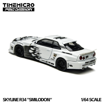 Nissan GTR R34 "Smilodon" Black & White - TimeMicro × PSC DESIGN