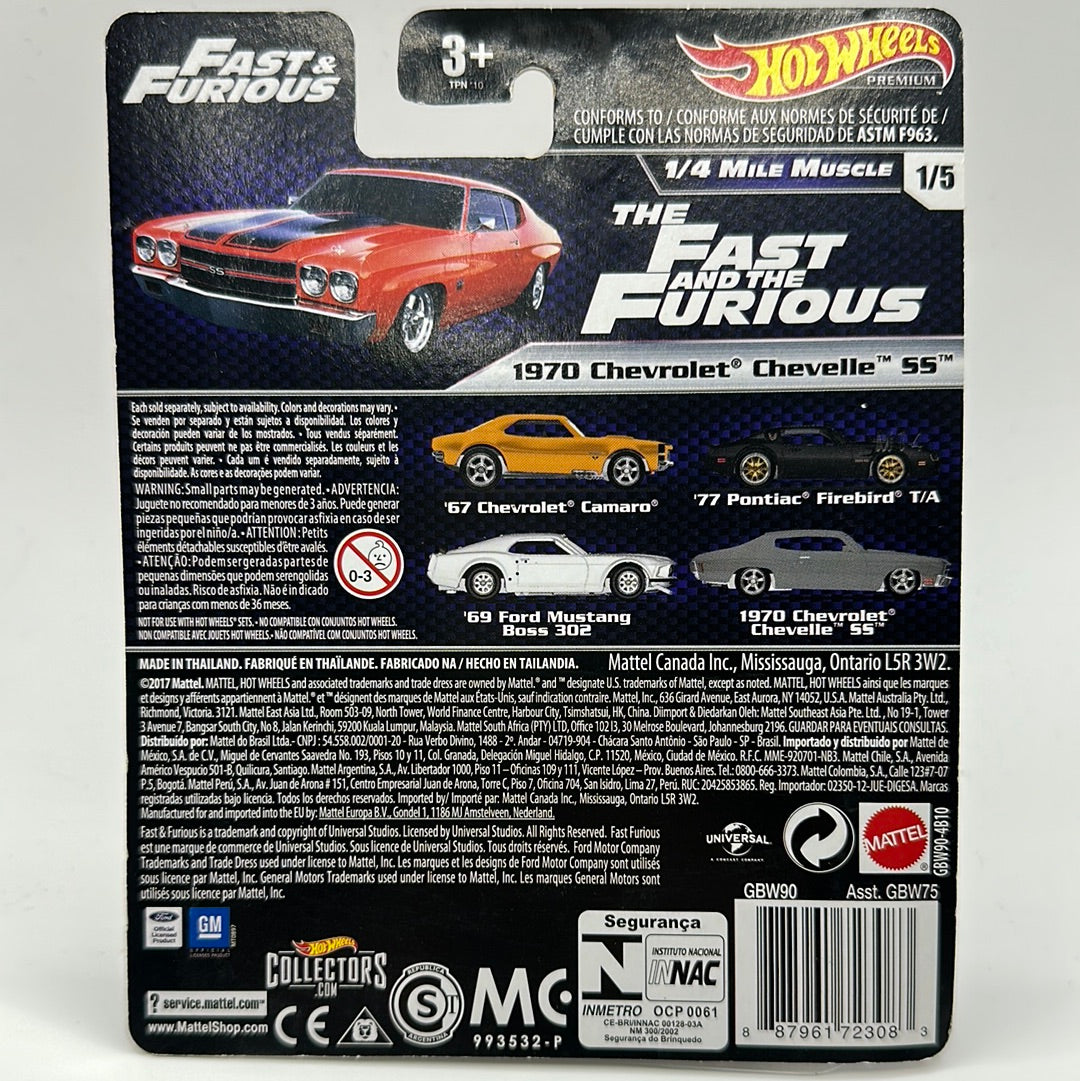 1970Chevrolet Chevelle SS (1/4 Mile Muscle) Fast & Furious 1/5 Hotwheels Premium