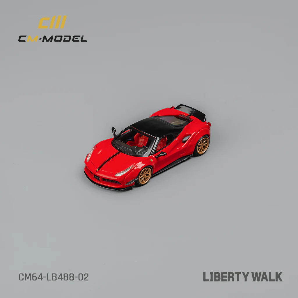 FERRARI 488 LBWK LIBERTY WALK (RED) CM-MODEL 1:64