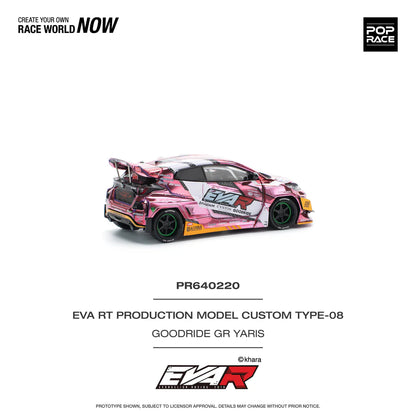 TOYOTA GR YARIS PANDEM ROCKET BUNNY - PINK EVA RT TYPE-08 POP RACE 1:64