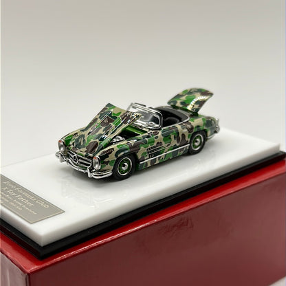 BAPE Green 1957 Mercedes-Benz 300SL Roadster Limited Edition 300pcs Made 1:64 Scale