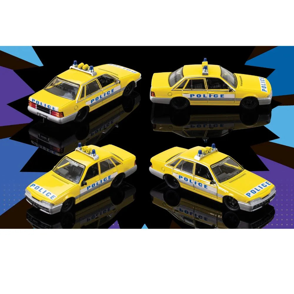 HOLDEN VL COMMODORE BT1 -- YELLOW "SCALPER PATROL" -- OZ WHEELS FSD 1:64