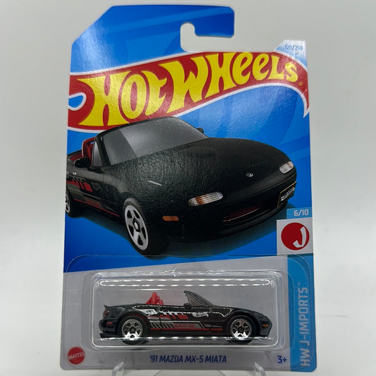 ‘91 Mazda MX-5 Miata HW J-Imports 6/10 Hotwheels Mainline 120/250