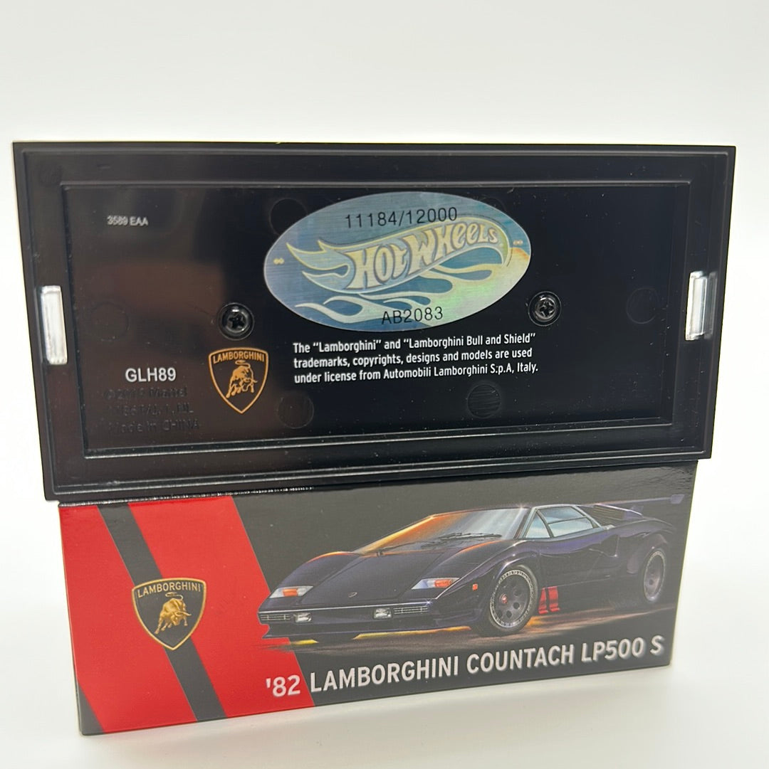 ‘82 Lamborghini Countach LP500 #11184/12000 Black Hotwheels Collectors Special Edition