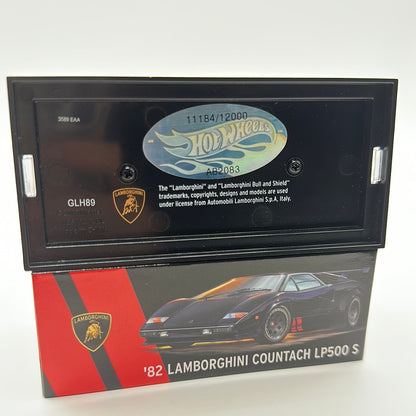 ‘82 Lamborghini Countach LP500 #11184/12000 Black Hotwheels Collectors Special Edition