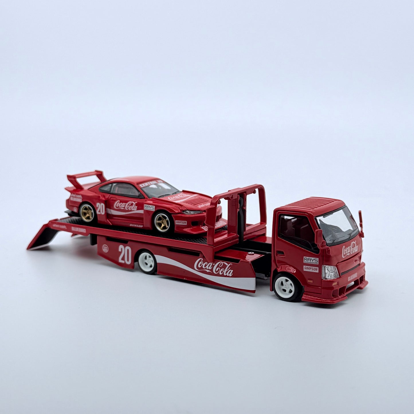 Nissan S15 LBWK & Transport Trailer Coca Cola Set - *LIMITED TO 999pcs*