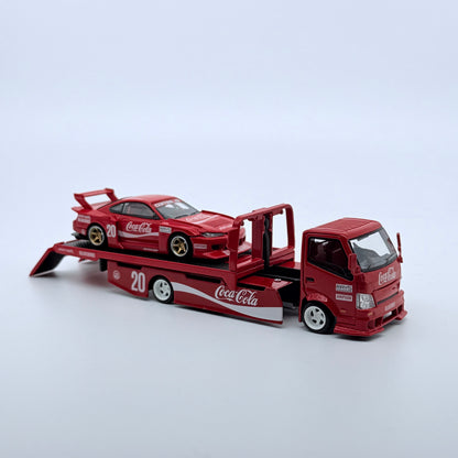 Nissan S15 LBWK & Transport Trailer Coca Cola Set - *LIMITED TO 999pcs*