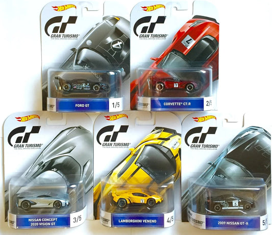 Gran Turismo Complete Set Of 5 - Hot Wheels Retro Entertainment