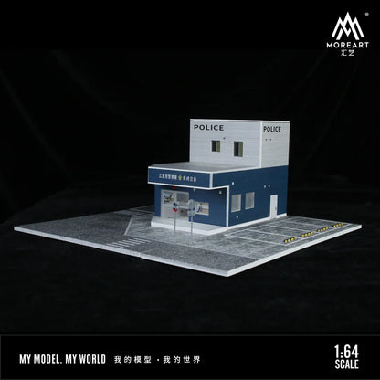 JAPANESE POLICE STATION SCENE MODEL MO936408 - MOREART 1:64
