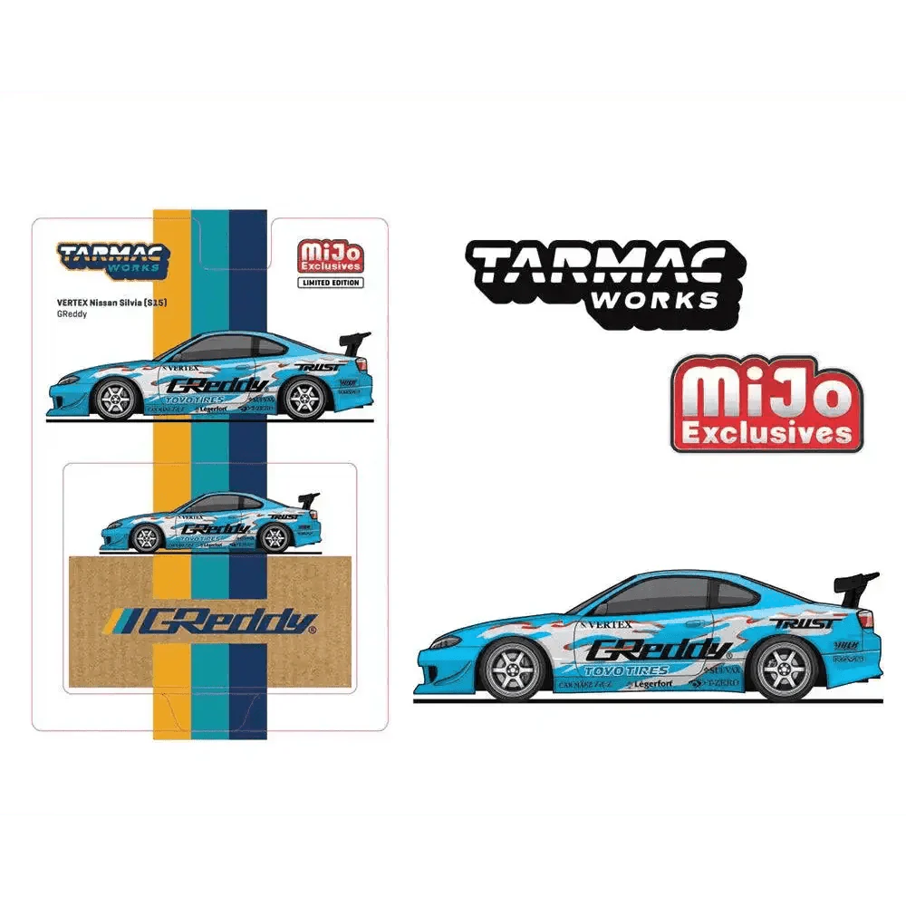 Vertex Nissan Silvia (S15) GReddy Special Limited Edition – MiJo Exclusives Tarmac Works 1:64