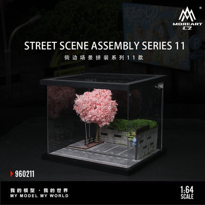 Cherry Blossom Street Scene Assembly Series 11 - Morearts 1:64