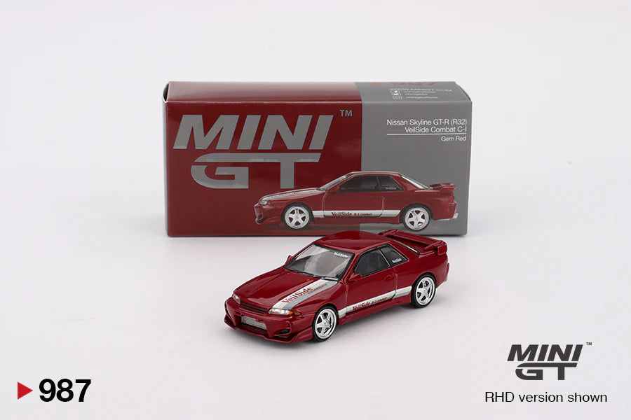 Nissan Skyline GT-R (R32) VeilSide Combat C-I Gem Red - Mini GT 1:64
