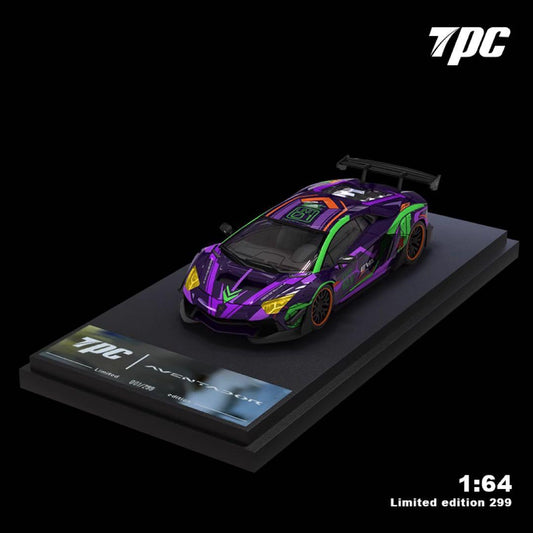 Lamborghini Aventador LBWK LIMITED TO 299pcs - Evangelion EVA TPC 1/64