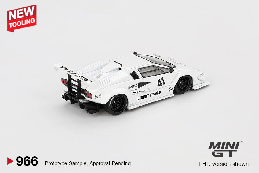 LAMBORGHINI COUNTACH LB-WORKS (WHITE) TOKYO AUTO SALON MINI GT 1:64