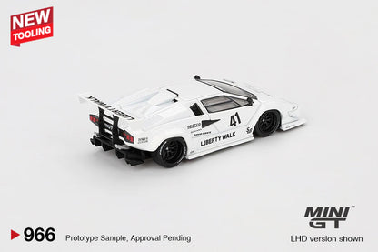 LAMBORGHINI COUNTACH LB-WORKS (WHITE) TOKYO AUTO SALON MINI GT 1:64