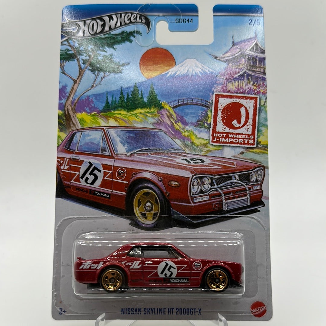 Nissan Skyline HT 2000GT-X HW-J Imports 2/5 Hotwheels Mainline Themed