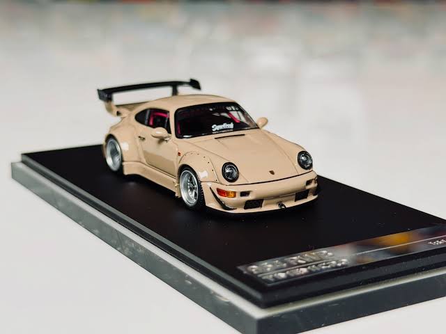Porsche 964 RWB GTSHOW *Limited to 500pcs* Widebody Beige - Time Micro 1:64