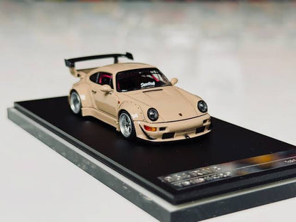 Porsche 964 RWB GTSHOW *Limited to 500pcs* Widebody Beige - Time Micro 1:64
