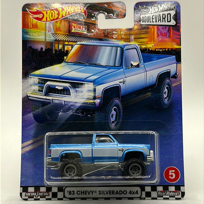 ‘83 Chevy Silverado 4X4 Boulevard #4 Hotwheels Premium