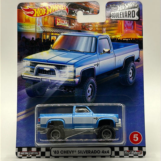 ‘83 Chevy Silverado 4X4 Boulevard #4 Hotwheels Premium