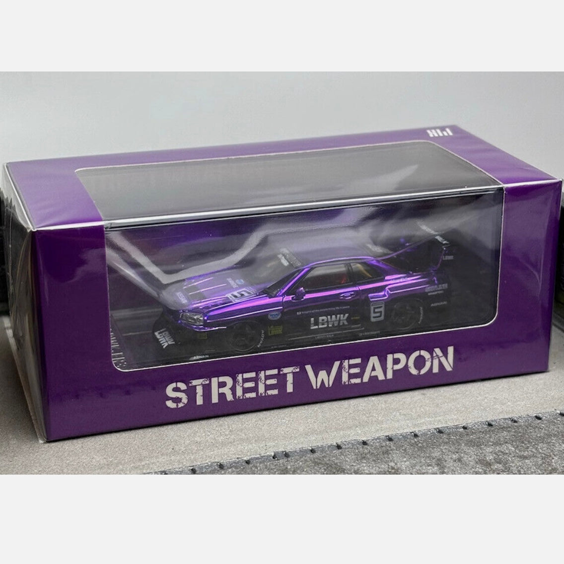 Chrome Purple Skyline GTR ER34 LBWK Liberty Walk GB SW 1:64 LIMITED TO 499pcs