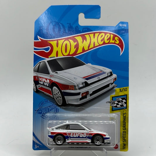 1985 Honda CR-X HW Speed Graphics 3/10 Hotwheels 90/250 Mainline 1:64