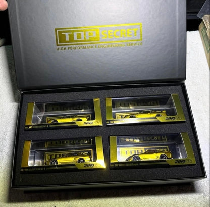 INNO64 TOP SECRET Box Set Collection R32/R33/R34/Supra A80 4-Car Bundle | 2026 Tokyo Autosalon Japan