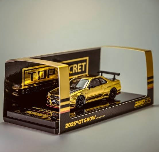 TOP SECRET Gold R34 Top Secret GTSHOW 2025 Limited Edition - INNO 64