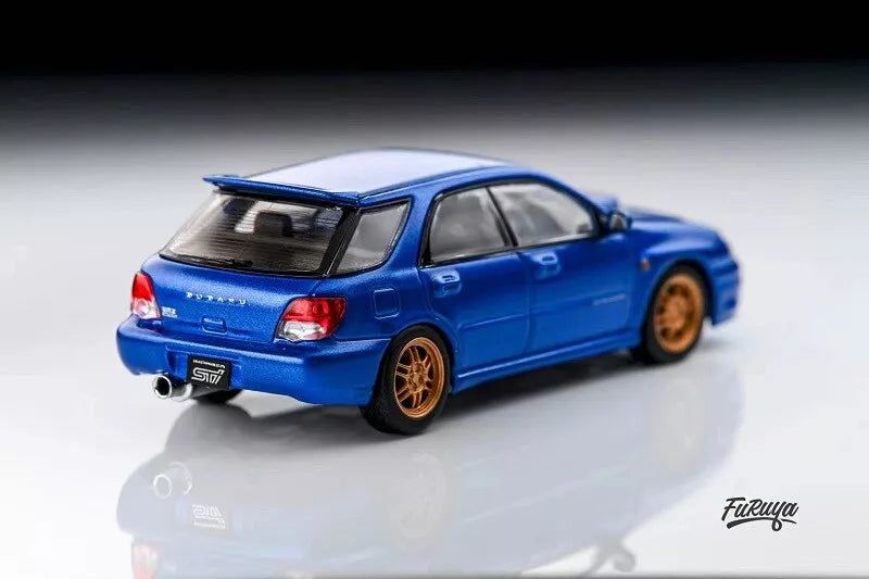 SUBARU IMPREZA WRX STI GG "BLOB EYE" WAGON (BLUE) FURUYA 1:64