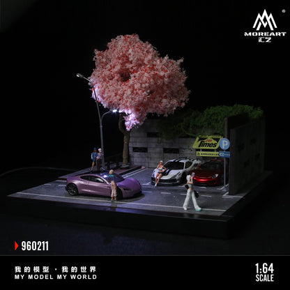 Cherry Blossom Street Scene Assembly Series 11 - Morearts 1:64